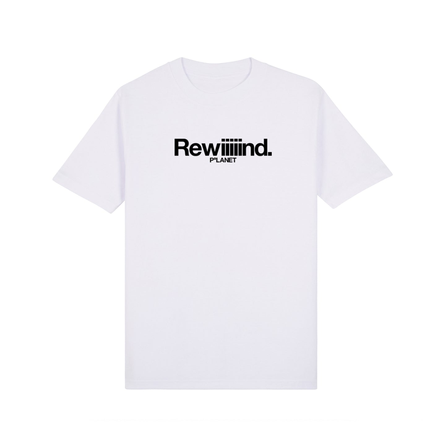 Planet Workshop Rewind shirt in White - Track so nice, you have to listen twice